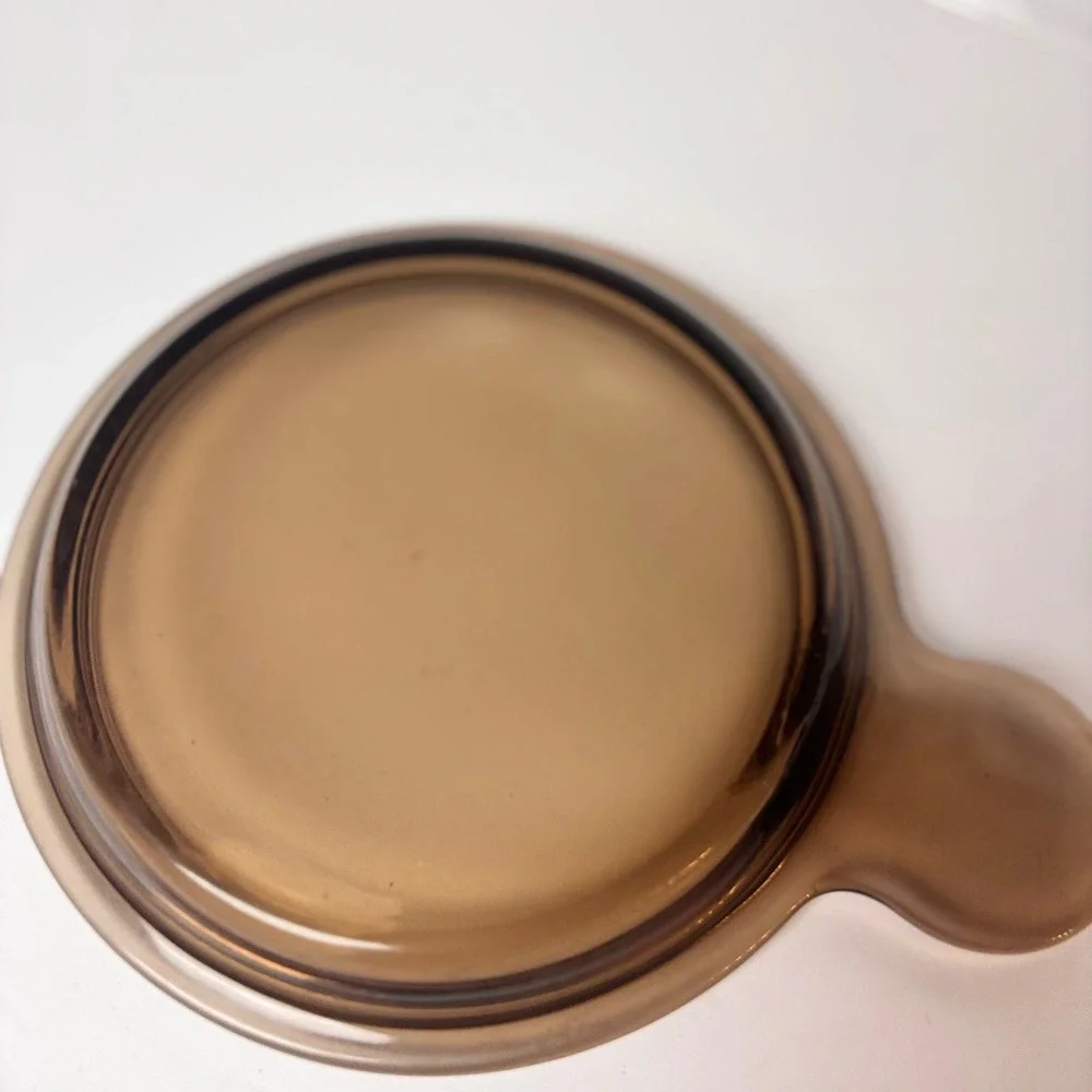 Vintage Pyrex Visions Amber Glass Lid Replacement P-240-C 5.5‎ Inch Brown Cover